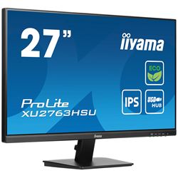 iiyama ProLite monitor ECO XU2763HSU-B1 27" IPS, Full HD, Black, Ultra Slim Bezel, HDMI, Display Port, USB Hub with B energy class thumbnail 3