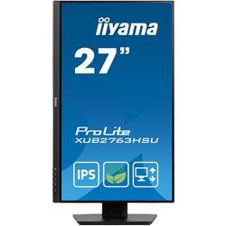 iiyama ProLite monitor ECO XUB2763HSU-B1 27" Height Adjustable, IPS, Full HD, Black, Ultra Slim Bezel, HDMI, Display Port, USB Hub with B energy class thumbnail 2