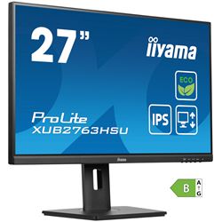 iiyama ProLite monitor ECO XUB2763HSU-B1 27" Height Adjustable, IPS, Full HD, Black, Ultra Slim Bezel, HDMI, Display Port, USB Hub with B energy class thumbnail 1