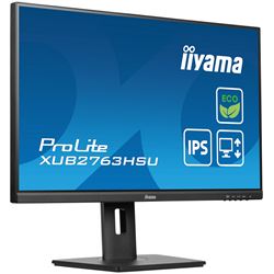 iiyama ProLite monitor ECO XUB2763HSU-B1 27" Height Adjustable, IPS, Full HD, Black, Ultra Slim Bezel, HDMI, Display Port, USB Hub with B energy class thumbnail 4