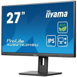 iiyama ProLite monitor ECO XUB2763HSU-B1 27" Height Adjustable, IPS, Full HD, Black, Ultra Slim Bezel, HDMI, Display Port, USB Hub with B energy class thumbnail 5