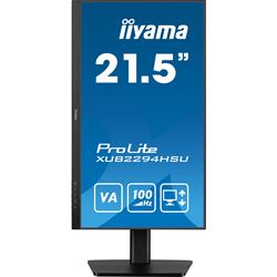 iiyama ProLite monitor XUB2294HSU-B6 22" VA panel, 3-side borderless design, height adjustable stand, 100Hz refresh rate, HDMI, DP thumbnail 1