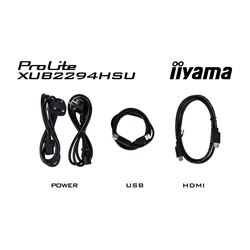 iiyama ProLite monitor XUB2294HSU-B6 22" VA panel, 3-side borderless design, height adjustable stand, 100Hz refresh rate, HDMI, DP thumbnail 12
