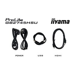 iiyama G-Master Black Hawk gaming monitor GB2745HSU-B1 27" Black, Ultra Slim Bezel, Full HD, 75Hz, 1ms, FreeSync, HDMI, Display Port, USB Hub, 100 hz thumbnail 13