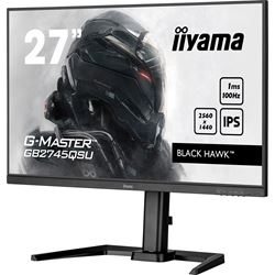 iiyama G-Master Black Hawk gaming monitor GB2745QSU-B1 27" Height Adjustable, Black, IPS, Ultra Wide Resolution, 100Hz, 1ms, FreeSync, HDMI, Display Port, USB Hub thumbnail 4