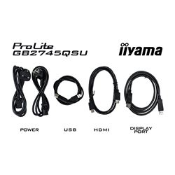 iiyama G-Master Black Hawk gaming monitor GB2745QSU-B1 27" Height Adjustable, Black, IPS, Ultra Wide Resolution, 100Hz, 1ms, FreeSync, HDMI, Display Port, USB Hub thumbnail 13
