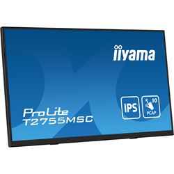 iiyama ProLite monitor T2755MSC-B1 27", Projective Capacitive 10pt touch, IPS, Scratch resistant, HDMI, DisplayPort, Edge to edge glass thumbnail 2
