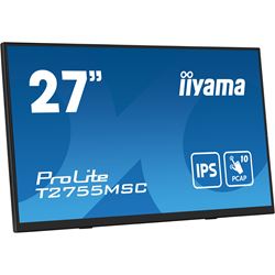 iiyama ProLite monitor T2755MSC-B1 27", Projective Capacitive 10pt touch, IPS, Scratch resistant, HDMI, DisplayPort, Edge to edge glass thumbnail 3