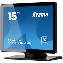iiyama ProLite monitor T1521MSC-B2 15" Black, Projective Capacitive 10pt touch, glass overlay, scratch resistant, IP65 thumbnail 5