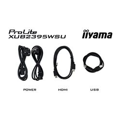 iiyama ProLite monitor XUB2395WSU-B5, 23", Height Adjustable, IPS, 1920 x 1200, Pivot function, HDMI, DisplayPort, USB Hub, Blue light reducer, Flicker free thumbnail 15