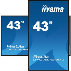 iiyama ProLite monitor LH4375UHS-B1AG 43", Digital Signage, IPS, HDMI, DisplayPort, 4K, 24/7, Landscape/Portrait, Media Player, Intel® SDM slot, Wifi, Anti-Glare thumbnail 3