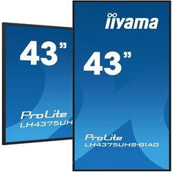 iiyama ProLite monitor LH4375UHS-B1AG 43", Digital Signage, IPS, HDMI, DisplayPort, 4K, 24/7, Landscape/Portrait, Media Player, Intel® SDM slot, Wifi, Anti-Glare thumbnail 4