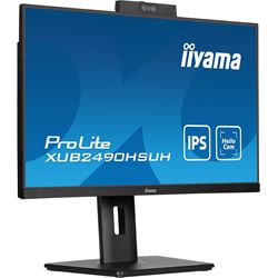 iiyama ProLite monitor XUB2490HSUH-B1 24" IPS, built-in Windows Hello camera and microphone, Height Adjustable, 3-side borderless design thumbnail 1