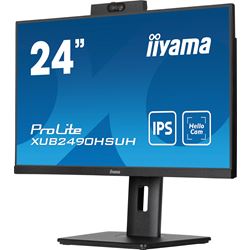 iiyama ProLite monitor XUB2490HSUH-B1 24" IPS, built-in Windows Hello camera and microphone, Height Adjustable, 3-side borderless design thumbnail 2