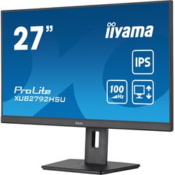iiyama ProLite Monitor XUB2792HSU-B6 27", Black, Height Adjustable, IPS Panel, USB hub, HDMI, DP, 100 hz thumbnail 3