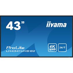iiyama ProLite monitor LH4341UHS-B2 43", Digital Signage, IPS, HDMI, DisplayPort, 4K, 24/7, Landscape/Portrait, Media Player, 500cd/m² brightness thumbnail 0