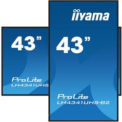 iiyama ProLite monitor LH4341UHS-B2 43", Digital Signage, IPS, HDMI, DisplayPort, 4K, 24/7, Landscape/Portrait, Media Player, 500cd/m² brightness thumbnail 3