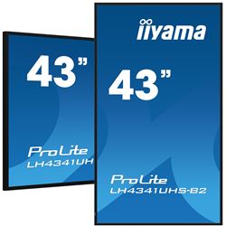 iiyama ProLite monitor LH4341UHS-B2 43", Digital Signage, IPS, HDMI, DisplayPort, 4K, 24/7, Landscape/Portrait, Media Player, 500cd/m² brightness thumbnail 4
