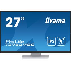 iiyama ProLite monitor T2752MSC-W1 27", Projective Capacitive 10pt touch, IPS, Scratch resistant, HDMI, DisplayPort, Edge to edge glass thumbnail 0