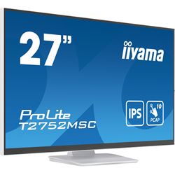 iiyama ProLite monitor T2752MSC-W1 27", Projective Capacitive 10pt touch, IPS, Scratch resistant, HDMI, DisplayPort, Edge to edge glass thumbnail 3