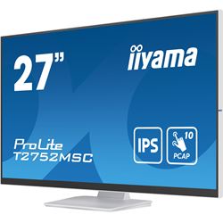 iiyama ProLite monitor T2752MSC-W1 27", Projective Capacitive 10pt touch, IPS, Scratch resistant, HDMI, DisplayPort, Edge to edge glass thumbnail 4