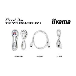 iiyama ProLite monitor T2752MSC-W1 27", Projective Capacitive 10pt touch, IPS, Scratch resistant, HDMI, DisplayPort, Edge to edge glass thumbnail 19