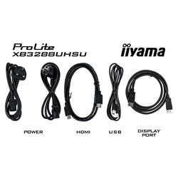 iiyama ProLite monitor XB3288UHSU-B5 32" 4K, height adjustable, HDMI, VA panel, flicker free, PIP thumbnail 10
