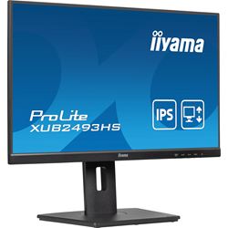 iiyama ProLite monitor XUB2493HS-B6, 24", 3-side borderless design, IPS, 0.5ms, Height Adjustable and pivot function, HDMI, DisplayPort, Blue light reducer, Flicker free thumbnail 2
