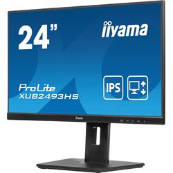 iiyama ProLite monitor XUB2493HS-B6, 24", 3-side borderless design, IPS, 0.5ms, Height Adjustable and pivot function, HDMI, DisplayPort, Blue light reducer, Flicker free thumbnail 3