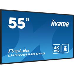 iiyama ProLite monitor LH5575UHS-B1AG 55", Digital Signage, IPS, HDMI, DisplayPort, 4K, 24/7, Landscape/Portrait, Media Player, Intel® SDM slot, Wifi, Anti-Glare thumbnail 1