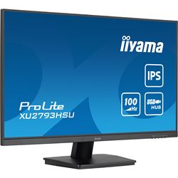 iiyama ProLite monitor XU2793HSU-B6, 27" 3-side borderless design, IPS, HDMI, DisplayPort, FreeSync, Flicker free, 100hz refresh rate thumbnail 1