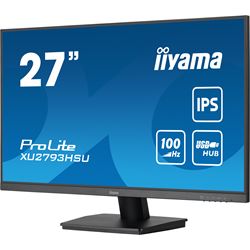 iiyama ProLite monitor XU2793HSU-B6, 27" 3-side borderless design, IPS, HDMI, DisplayPort, FreeSync, Flicker free, 100hz refresh rate thumbnail 3