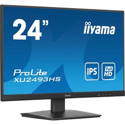 iiyama ProLite monitor XU2493HS-B6 24", IPS, 100hz, Black, Ultra Slim Bezel, HDMI, DisplayPort, Blue light reducer, Flicker free thumbnail 1