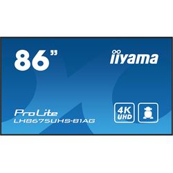 iiyama ProLite LH8675UHS-B1AG 86", 24/7, 4K, IPS, HDMI, landscape/portrait, Wifi, Android OS, signal FailOver, 500cd/m² high brightness, Anti-Glare thumbnail 0