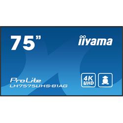 iiyama ProLite monitor LH7575UHS-B1AG 75", Digital Signage, IPS, HDMI, DisplayPort, 4K, 24/7, Landscape/Portrait, Media Player, Intel® SDM slot, Wifi, Anti-Glare thumbnail 0