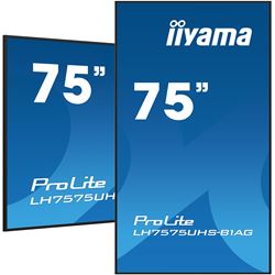 iiyama ProLite monitor LH7575UHS-B1AG 75", Digital Signage, IPS, HDMI, DisplayPort, 4K, 24/7, Landscape/Portrait, Media Player, Intel® SDM slot, Wifi, Anti-Glare thumbnail 4