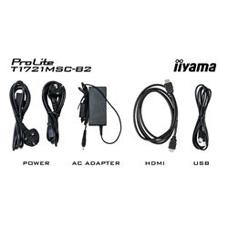 iiyama ProLite monitor T1721MSC-B2 17" Black, 5:4, Projective Capacitive 10pt touch, Bezel Free, edge to edge glass thumbnail 9