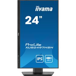 iiyama ProLite monitor XUB2497HSN-B1 24" IPS, Full HD, Ultra Slim Bezel, HDMI, Display Port, USB-C dock, Height Adjustable.  thumbnail 1
