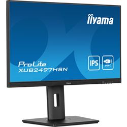 iiyama ProLite monitor XUB2497HSN-B1 24" IPS, Full HD, Ultra Slim Bezel, HDMI, Display Port, USB-C dock, Height Adjustable.  thumbnail 3