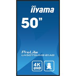 iiyama ProLite monitor LH5075UHS-B1AG 50", Digital Signage, IPS, HDMI, DisplayPort, 4K, 24/7, Landscape/Portrait, Media Player, Intel® SDM slot, Wifi, Anti-Glare thumbnail 1