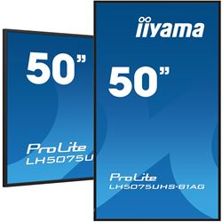 iiyama ProLite monitor LH5075UHS-B1AG 50", Digital Signage, IPS, HDMI, DisplayPort, 4K, 24/7, Landscape/Portrait, Media Player, Intel® SDM slot, Wifi, Anti-Glare thumbnail 4