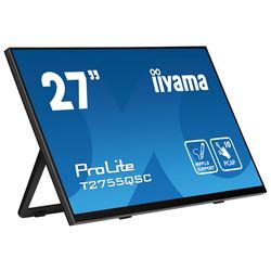 iiyama ProLite monitor T2755QSC-B1 27", Projective Capacitive 10pt touch, IPS, WQHD (2560x1440), Scratch resistant, HDMI, DisplayPort, Edge to edge glass thumbnail 1