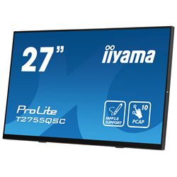 iiyama ProLite monitor T2755QSC-B1 27", Projective Capacitive 10pt touch, IPS, WQHD (2560x1440), Scratch resistant, HDMI, DisplayPort, Edge to edge glass thumbnail 5