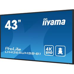 iiyama ProLite monitor LH4365UHSB-B1, 43" IPS Professional Digital Signage display with 24/7, 4K UHD and 800cd high brightness, Android OS thumbnail 6