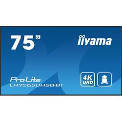 iiyama ProLite monitor LH7565UHSB-B1, 75" IPS Professional Digital Signage display with 24/7, 4K UHD and 800cd high brightness, Android OS thumbnail 0