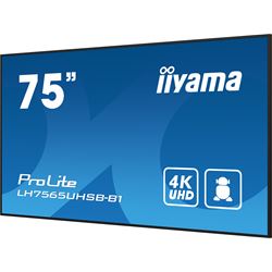 iiyama ProLite monitor LH7565UHSB-B1, 75" IPS Professional Digital Signage display with 24/7, 4K UHD and 800cd high brightness, Android OS thumbnail 6