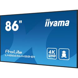 iiyama ProLite monitor LH8665UHSB-B1, 86" IPS Professional Digital Signage display with 24/7, 4K UHD and 800cd high brightness, Android OS thumbnail 6