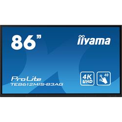 iiyama ProLite TE8612MIS-B3AG 86", 4k UHD, Infrared 40pt touch, PC slot, 24/7, VA, Anti-glare coating, WiFi, HDMI, USB-C, Android 11 OS