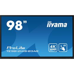 iiyama ProLite TE9812MIS-B3AG 98", 4k UHD, Infrared 40pt touch, PC slot, 24/7, IPS, Anti-glare coating, WiFi, HDMI, USB-C, Android 11 OS