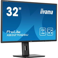 iiyama Prolite monitor XB3270QSU-B1 32" IPS WQHD 2560x1440, Black, HDMI,  Display Port, USB Hub, Height Adjustable thumbnail 1